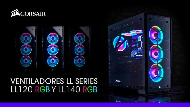 Corsair Ventiladores RGB LL120 RGB y LL140 RGB