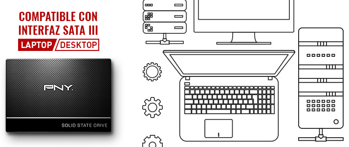PNY CS900 compatibilidad con Laptops y PC de escritorio