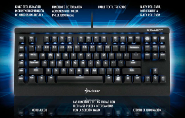 Especificaciones Sharkoon Skiller Mech SGK2