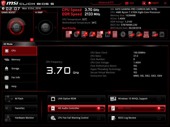 MSI X470 Gaming Pro Carbon Review