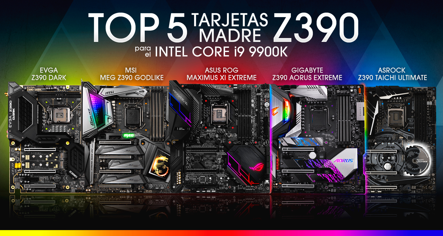 Top 5 tarjetas madre Z390 high end para el Intel Core i9-9900K